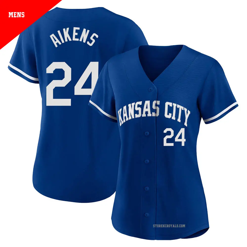 Men's ＃24 Willie Aikens Kansas City Royals Royal Replica 2022 Alternate Jersey