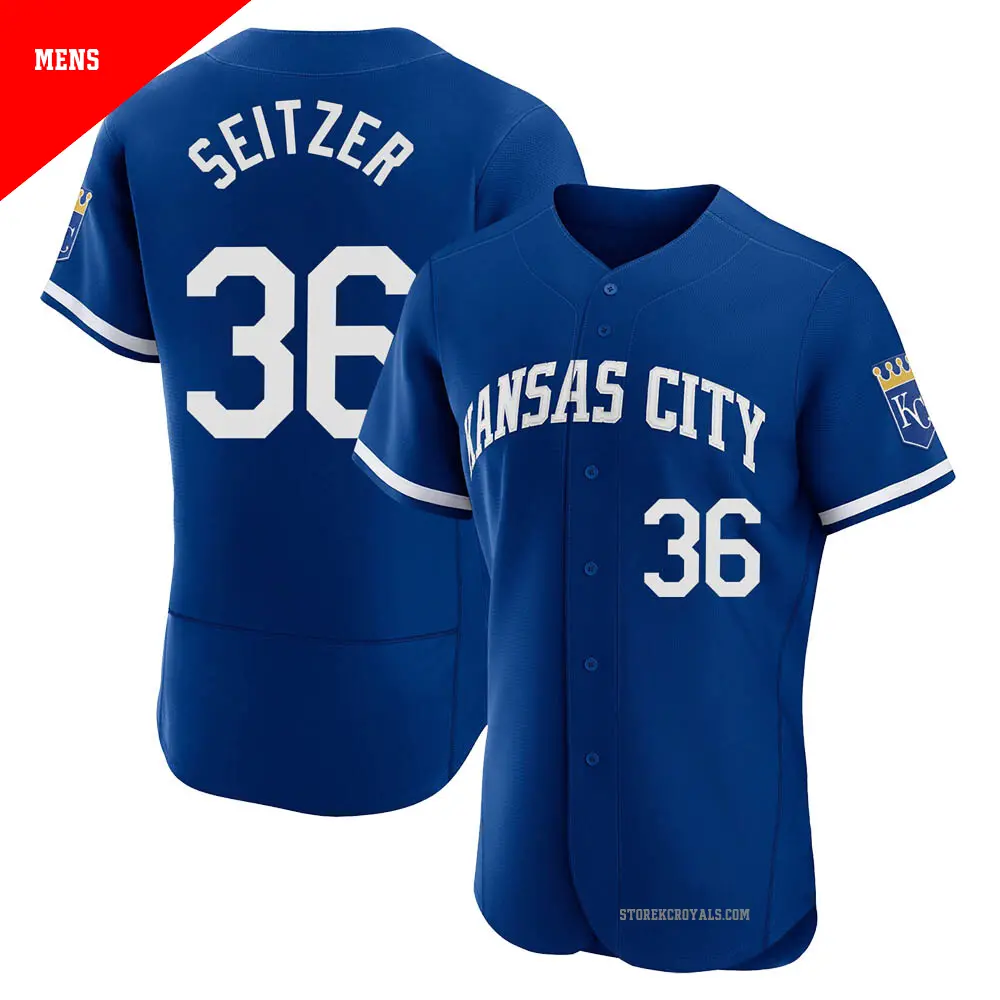 Men's ＃36 Kevin Seitzer Kansas City Royals Royal Authentic 2022 Alternate Jersey