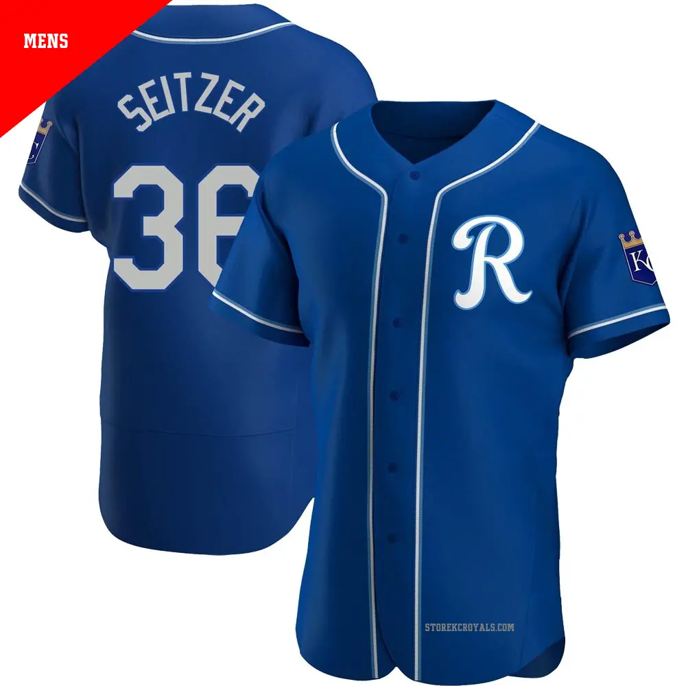 Men's ＃36 Kevin Seitzer Kansas City Royals Royal Authentic Alternate Jersey