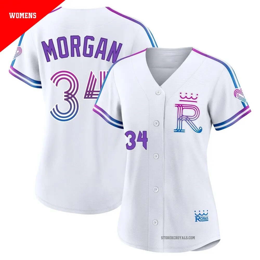 Women's ＃34 Eli Morgan Kansas City Royals White Authentic 2026 City Connect Stadium Jersey