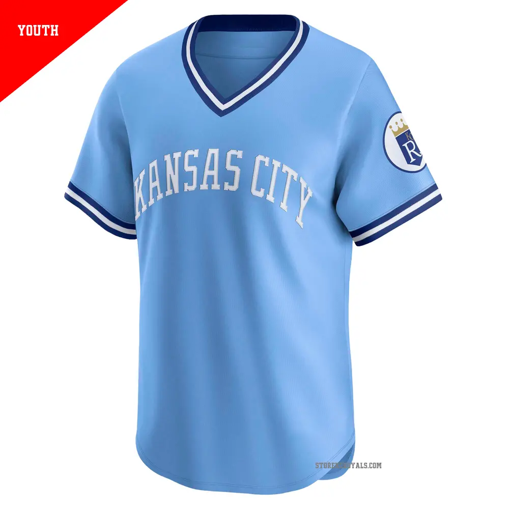 Youth #14 Jac Caglianone Kansas City Royals Light Blue Limited